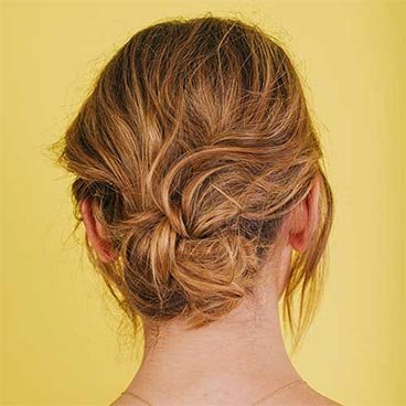 Knotted Low Bun Hairstyle